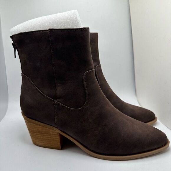 CUSHIONAIRE Women's Western Boot +Memory Foam 9.5 BROWN - Picture 1 of 7